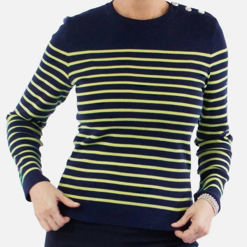 Saint James Marée Breton Stripped Nautical Wool Sweater